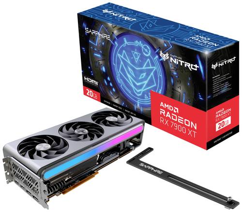 Sapphire Grafikkarte AMD Radeon RX 7900 XT Gaming Overclocked 20GB GDDR6-SDRAM PCIe HDMI®, DisplayP von Sapphire