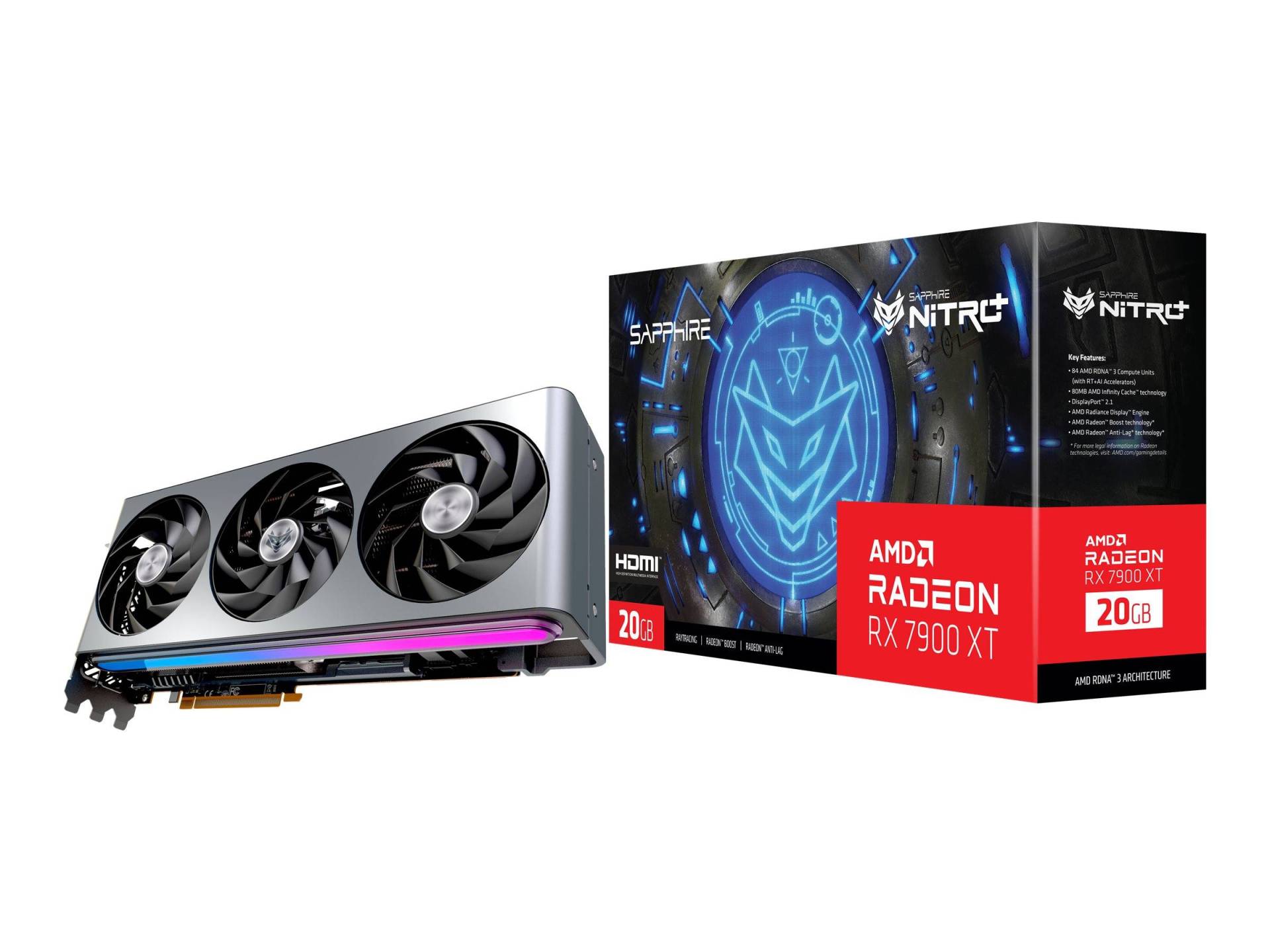 Sapphire Radeon RX7900XT Gaming OC Nitro+ 20GB GDDR6 HDMI DP von Sapphire