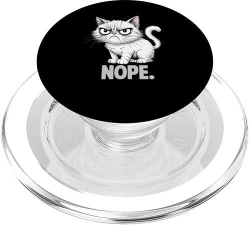 Angry Cat "Nope" Lustige sarkastische Katze PopSockets PopGrip für MagSafe von Sarcastic Cat Lover Tees