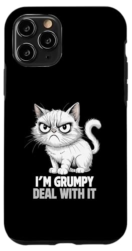 Hülle für iPhone 11 Pro Angry Cat "I'm Grumpy Deal With It" Lustige sarkastische Katze von Sarcastic Cat Lover Tees