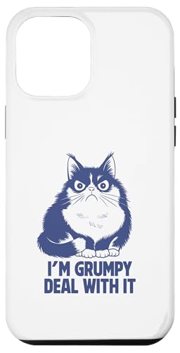 Hülle für iPhone 12 Pro Max Angry Cat "I'm Grumpy Deal With It" Lustige sarkastische Katze von Sarcastic Cat Lover Tees