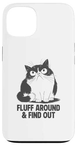 Hülle für iPhone 13 Angry Cat "Fluff Around And Find Out" Lustige sarkastische Katze von Sarcastic Cat Lover Tees