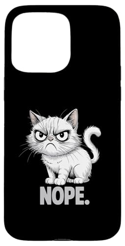 Hülle für iPhone 15 Pro Max Angry Cat "Nope" Lustige sarkastische Katze von Sarcastic Cat Lover Tees