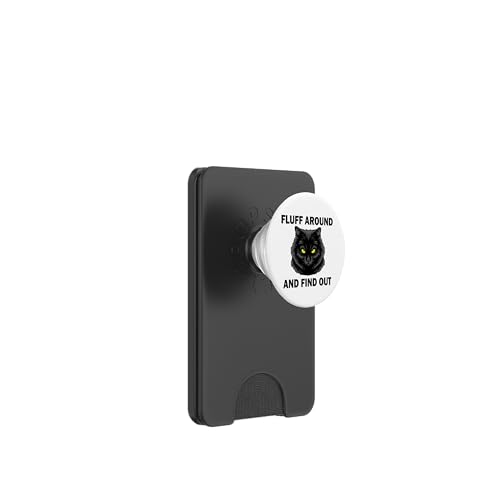 Fluff Around Lustige sarkastische Katze Lady Cat Person Zitat Humor PopSockets PopWallet für MagSafe von Sarcastic Funny Cat Lady Cat Person Quote Humor