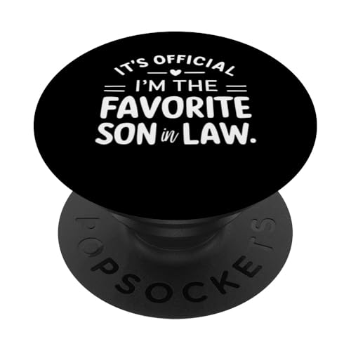 Lustige Familie Es ist offiziell Ich bin der Lieblings-Schwiegersohn PopSockets Klebender PopGrip von Sarcastic Funny Family Clothing