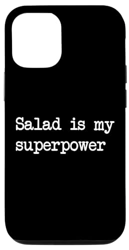 Hülle für iPhone 14 Salad is my superpower Funny Salads Minimalistische Schreibschrift von Sarcastic Salad Lover Men & Women Humor