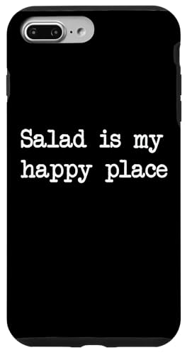 Hülle für iPhone 7 Plus/8 Plus Salad is my happy place Lustige Salate Minimalistische Schreibschrift von Sarcastic Salad Lover Men & Women Humor