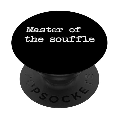 Master of the Souffle Lustiges Souffle-Minimalistisches Schreibschreiben PopSockets mit austauschbarem PopGrip von Sarcastic Souffle Lover Men & Women Humor