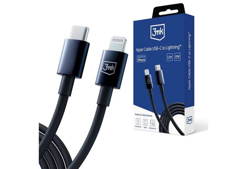 Sarcia.eu 3mk Hyper Cable Black Kabel USB-C zu Lightning 20W 5A 1.2m USB-Kabel von Sarcia.eu