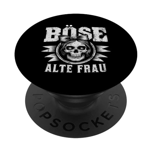 Motorrad Biker Lady Sarkasmus Böse alte Frau PopSockets mit austauschbarem PopGrip von Sarkastische Sprüche & Motorradfahrerin Designs