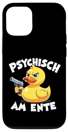 Hülle für iPhone 13 Psychisch am Ente: Süße Ente mit Waffe - Stress, Sarkasmus von Sarkastisches Burnout Stress Enten Wortwitz Design