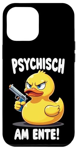 Hülle für iPhone 15 Plus Psychisch am Ente: Süße Ente mit Waffe - Stress, Sarkasmus von Sarkastisches Burnout Stress Enten Wortwitz Design