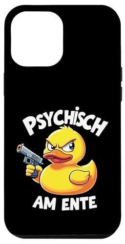 Hülle für iPhone 15 Pro Max Psychisch am Ente: Süße Ente mit Waffe - Stress, Sarkasmus von Sarkastisches Burnout Stress Enten Wortwitz Design