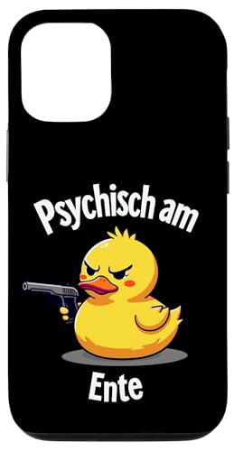 Hülle für iPhone 15 Psychisch am Ente: Süße Ente mit Waffe - Stress, Sarkasmus von Sarkastisches Burnout Stress Enten Wortwitz Design