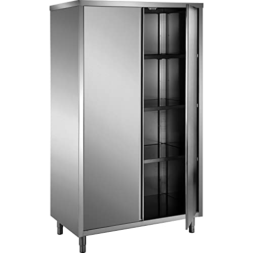 Saro Edelstahl-Lagerschrank mit 2 Flügeltüren 1200x700 AISI 304 von Saro