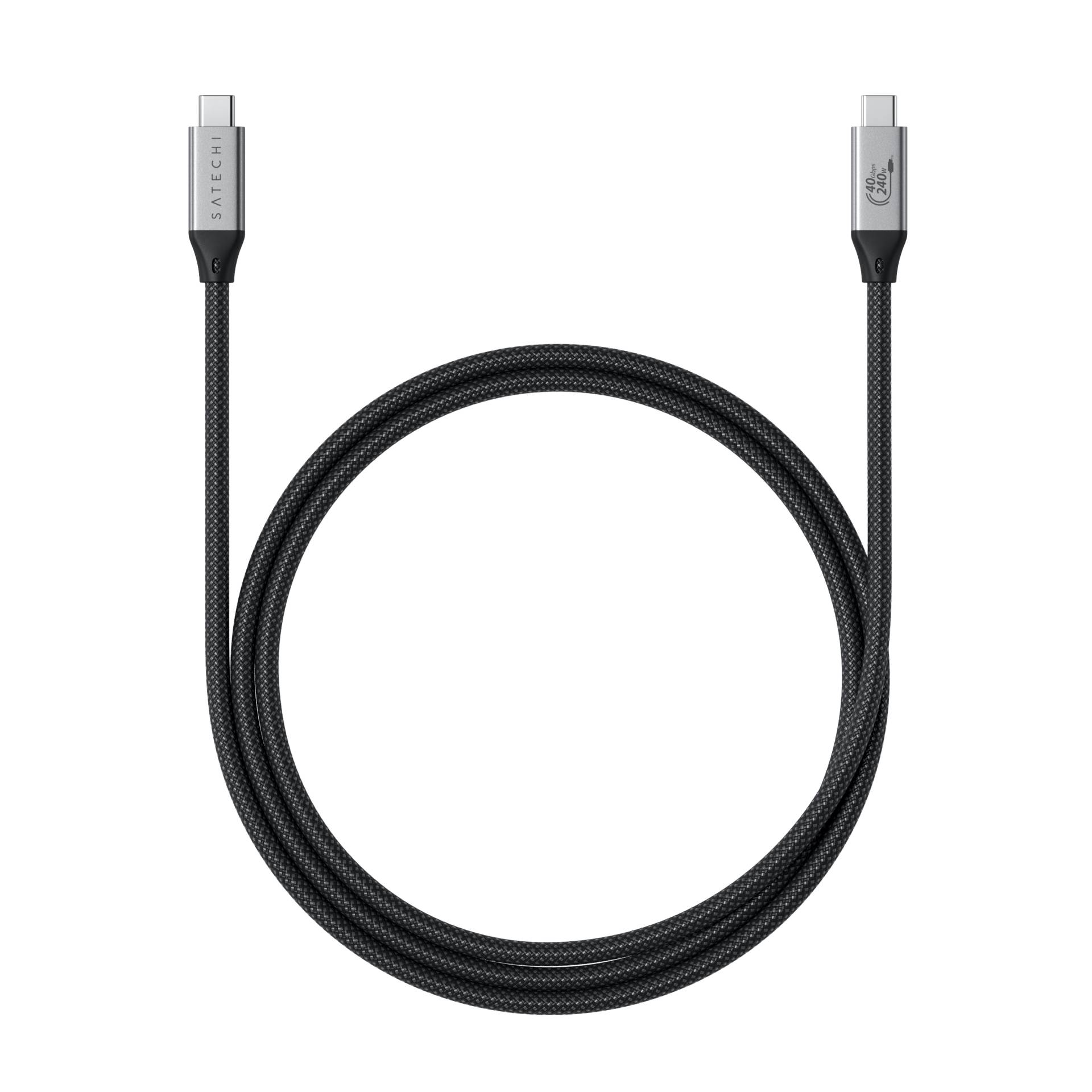 Satechi USB4 Pro Cable, Länge: 1,2 Meter Datenübertragung von bis zu 40 Gbit/s, Ladeleistung von bis zu 240W, Unterstützt Bildauflösungen von 8K/60Hz von Satechi