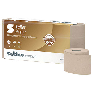Satino by wepa Toilettenpapier PureSoft 4-lagig Recyclingpapier, 56 Rollen von Satino by wepa