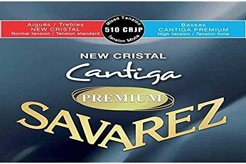 Savarez Saiten Konzertgitarre Neue Cristal Cantiga Premium Gemischte Spannung normaler/starker Satz von Savarez