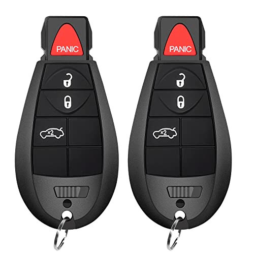 SaverRemotes Schlüsselanhänger mit 4 Tasten, kompatibel mit Dodge Charger 2008–2013 | Chrysler 300 | Dodge Challenger Schlüsselanhänger Ersatz für M3N5WY783X IYZ-C01C von SaverRemotes
