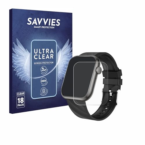 Savvies 18 Stück Schutzfolie für walkbee Smartwatch 1.96" Displayschutz-Folie Ultra-Transparent Savvies 18 Stück Schutzfolie für walkbee Smartwatch 1.96" Displayschutz-Folie Ultra-Transparent von Savvies