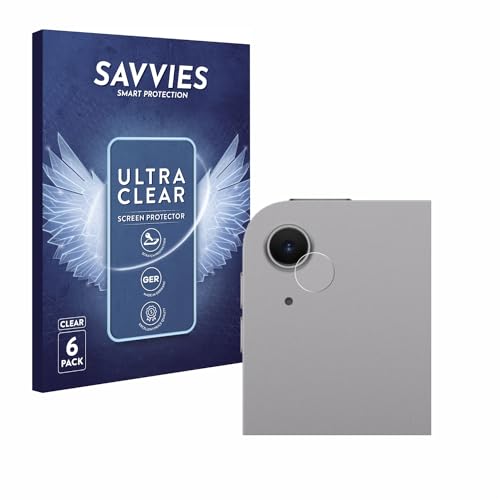 Savvies 6 Stück Schutzfolie für Apple iPad Air 11" WiFi 2024 (NUR Kameraschutz) Displayschutz-Folie Ultra-Transparent von Savvies