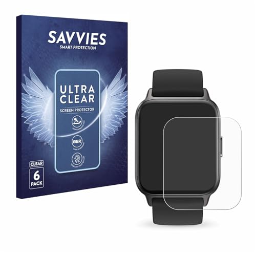 Savvies 6 Stück Schutzfolie für Ice-Watch Ice Fit 1.78 Displayschutz-Folie Ultra-Transparent von Savvies