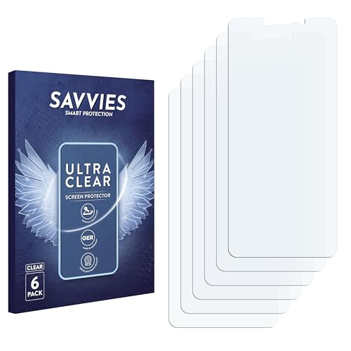 Savvies 6 Stück Schutzfolie für Vernee X2 Displayschutz-Folie Ultra-Transparent von Savvies