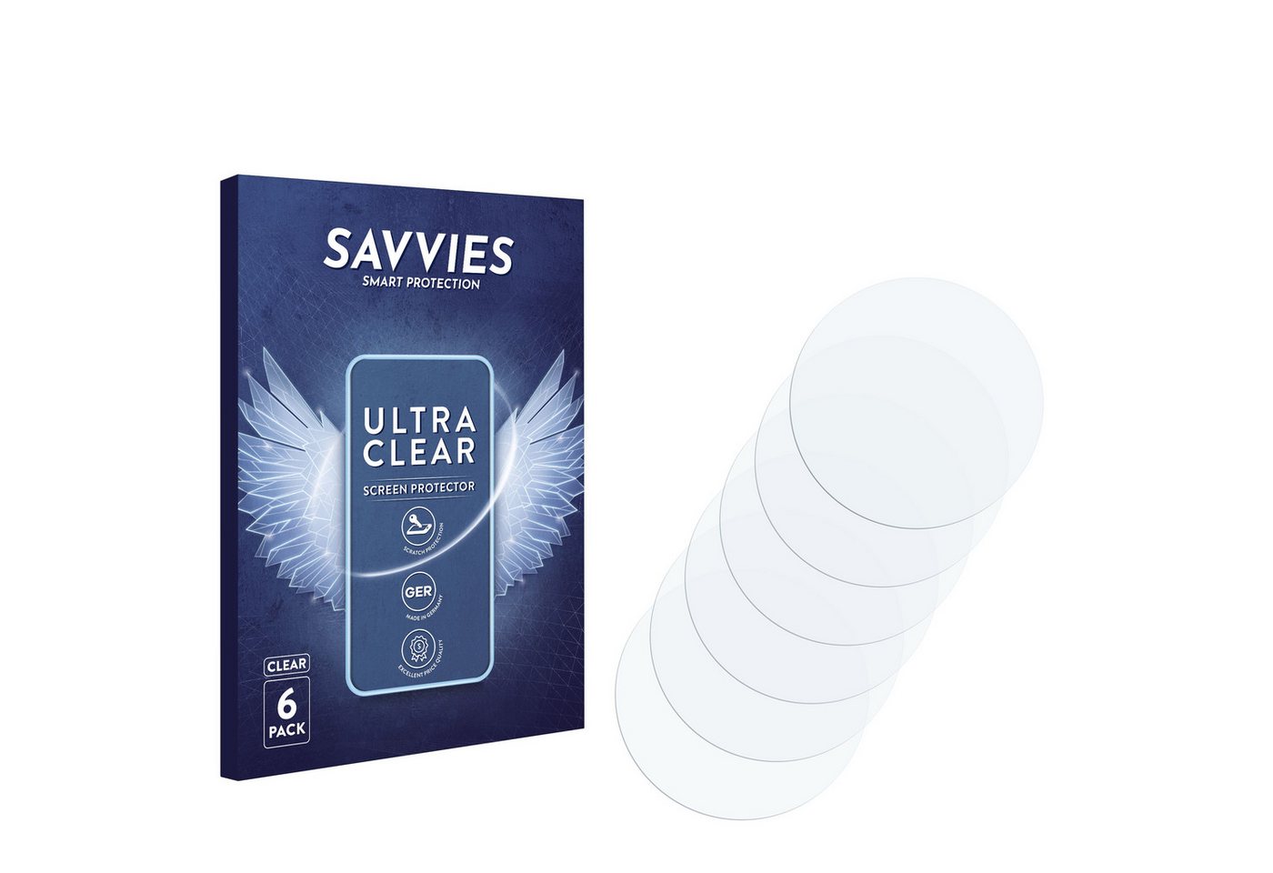 Savvies Displayschutzfolie Schutzfolie für Nexos Pro Smartwatch, 6 Stück, Displayschutz Schutz Folie Klar Transparent Savvies Displayschutzfolie Schutzfolie für Nexos Pro Smartwatch, 6 Stück, Displayschutz Schutz Folie Klar Transparent von Savvies
