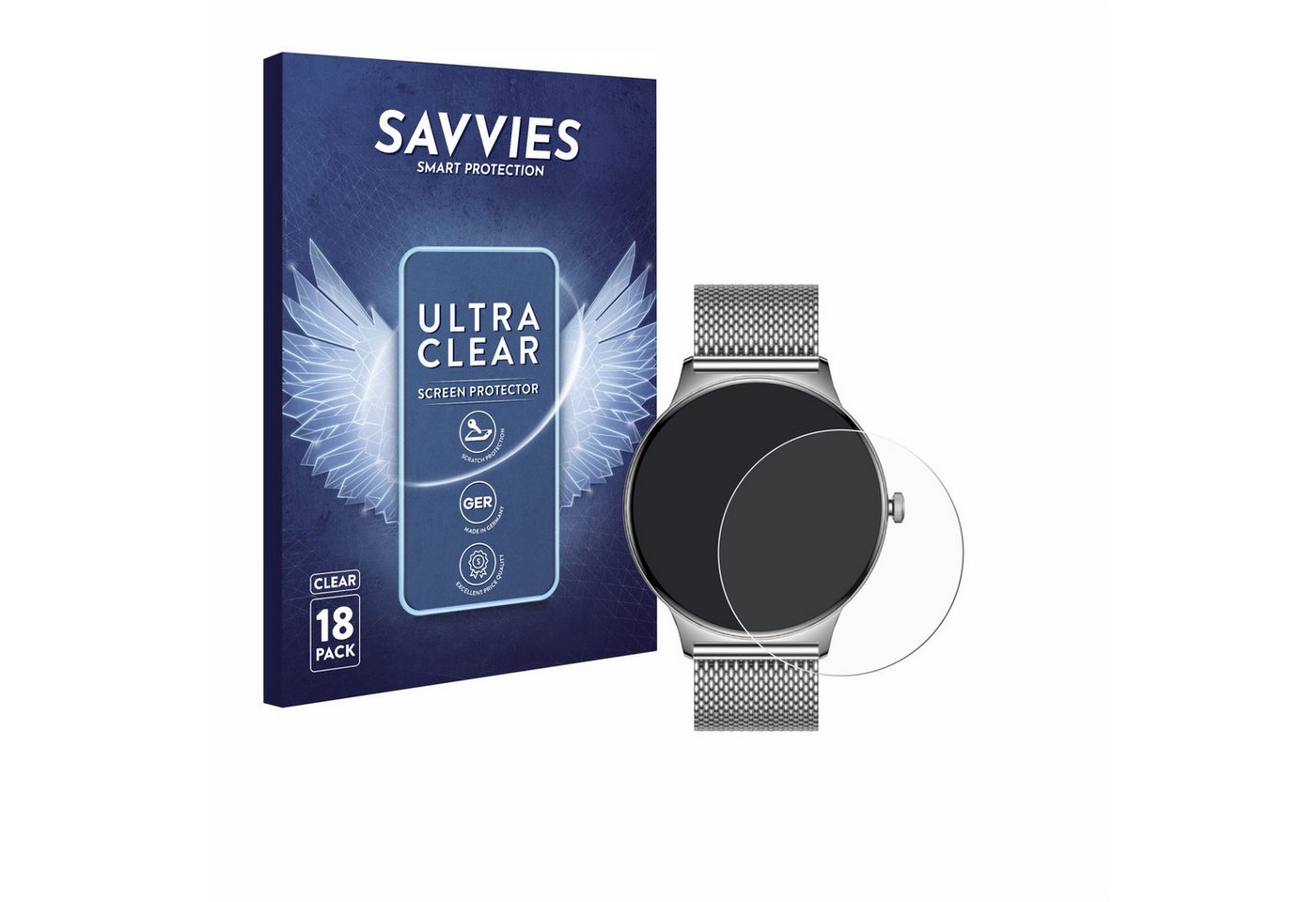 Savvies Displayschutzfolie Schutzfolie für Pireware Slim Smartwatch, 18 Stück, Displayschutz Schutz Folie Klar Transparent Savvies Displayschutzfolie Schutzfolie für Pireware Slim Smartwatch, 18 Stück, Displayschutz Schutz Folie Klar Transparent von Savvies