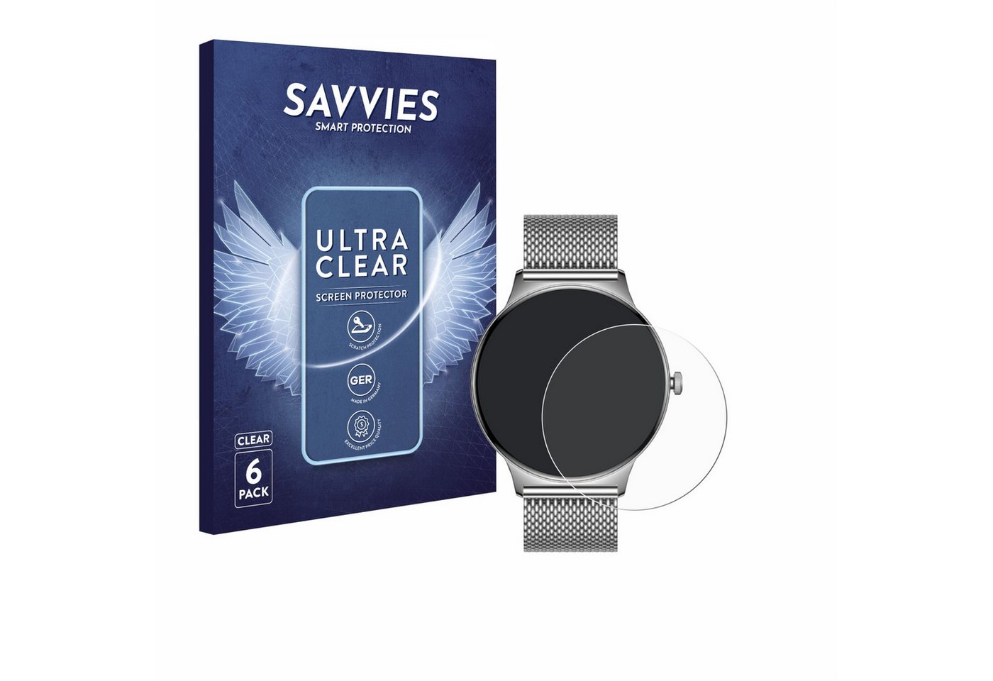 Savvies Displayschutzfolie Schutzfolie für Pireware Slim Smartwatch, 6 Stück, Displayschutz Schutz Folie Klar Transparent Savvies Displayschutzfolie Schutzfolie für Pireware Slim Smartwatch, 6 Stück, Displayschutz Schutz Folie Klar Transparent von Savvies
