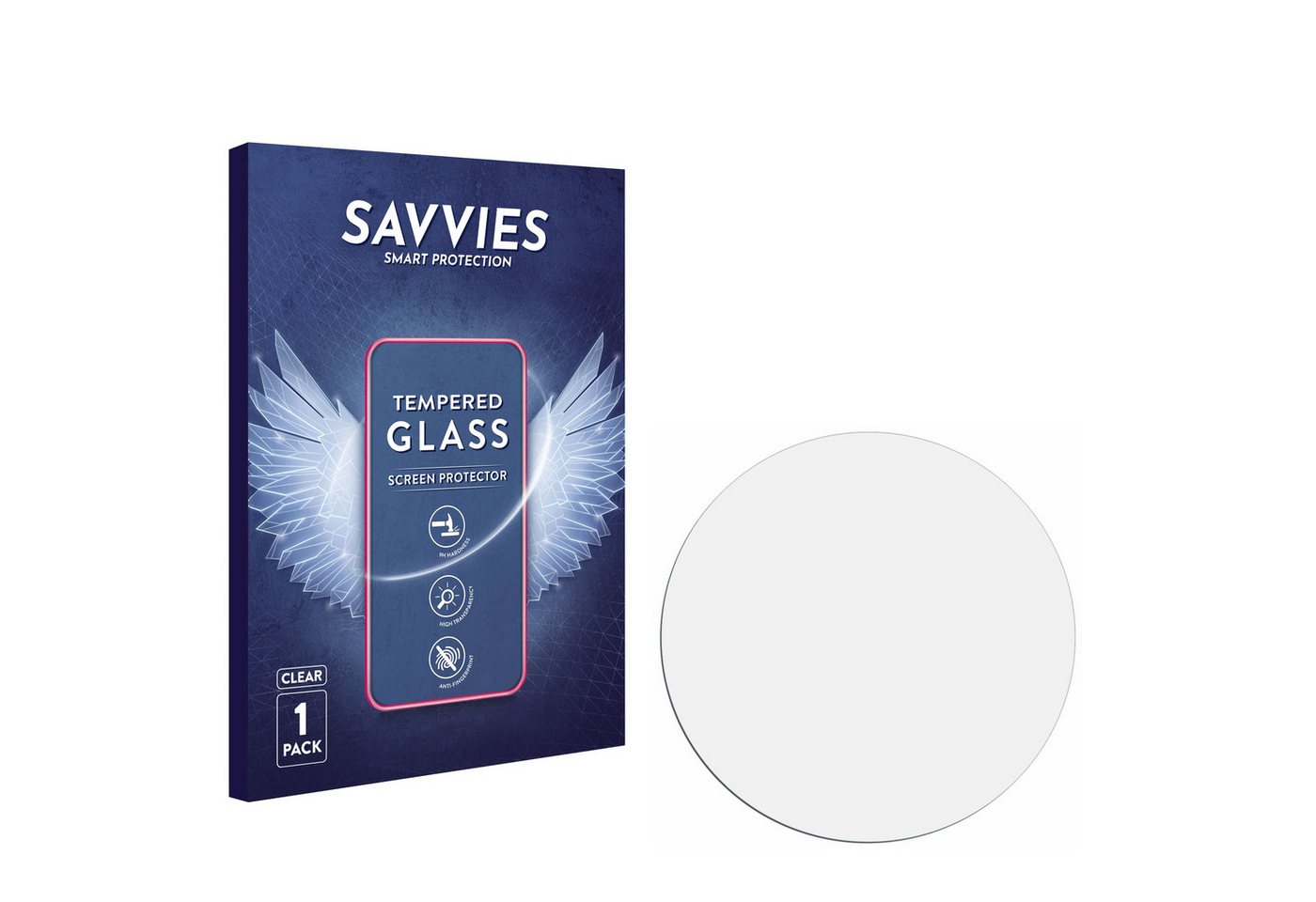 Savvies Displayschutzglas Panzerglas für Bekomiya Smartwatch 1.19", Displayschutz 9H Schutzglas Glas Klar Transparent von Savvies