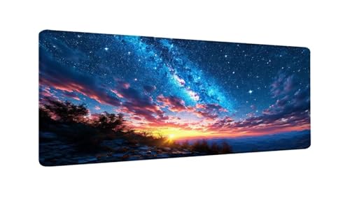 Gaming Mauspad Fantasie Sternenhimmel Mauspad XXL 600x300x3 MM, Wetterfest Anti Rutsch Schreibtisch Mouse Pad verbessert Präzision Geschwindigkeit, Gaming Zubehör für Home Zimmer Deko Aesthetic W-358 von Saweefog