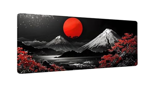 Gaming Mauspad Japanische Szene Mauspad XXL 1000x500x3 MM, Wetterfest Anti Rutsch Schreibtisch Mouse Pad verbessert Präzision und Geschwindigkeit, Gaming Zubehör für Home Zimmer Deko Aesthetic W-890 von Saweefog