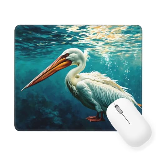 Mousepad Blau Mauspad Kleine 420 x 350 mm, Ente Mauspad mit Rutschfester Gummiunterseite, Wasserdichtes Mouse Pad, Mini Gaming Mauspad für Damen, Herren, Kabellose Maus Laptop Büro Zuhause W-524 von Saweefog