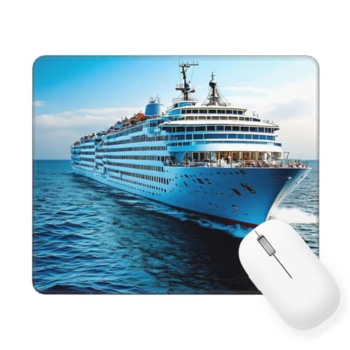 Mousepad Ozean Mauspad Kleine 320 x 260 mm, Boot Mauspad mit Rutschfester Gummiunterseite, Wasserdichtes Mouse Pad, Mini Gaming Mauspad für Damen, Herren, Kabellose Maus Laptop Büro Zuhause W-394 von Saweefog