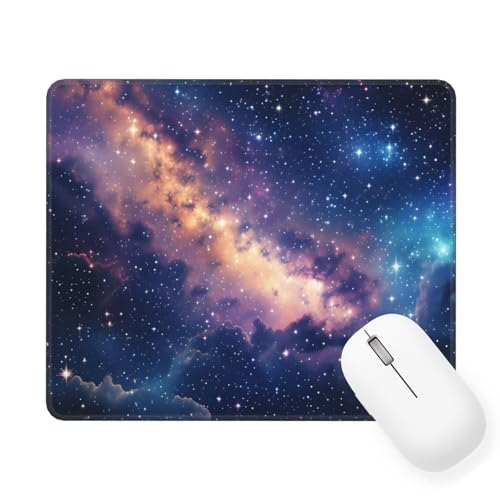 Mousepad Traum Mauspad Kleine 220 x 180 mm, Sternenhimmel Mauspad mit Rutschfester Gummiunterseite, Wasserdichtes Mouse Pad, Mini Gaming Mauspad für Damen, Herren, Kabellose Maus Laptop Zuhause W-748 von Saweefog