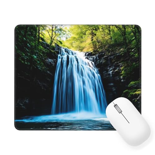 Mousepad Wald Mauspad Kleine 420 x 350 mm, Fallen Mauspad mit Rutschfester Gummiunterseite, Wasserdichtes Mouse Pad, Mini Gaming Mauspad für Damen, Herren, Kabellose Maus Laptop Büro Zuhause W-656 von Saweefog