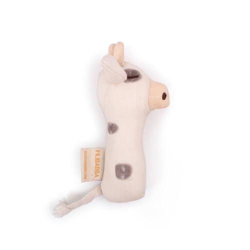 FILIBABBA - Linen rattle - Cow - (FI-02806) von Scandinavian Baby Products