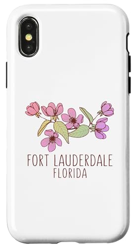 Hülle für iPhone X/XS Fort Lauderdale Florida Wildblumen | Fort Lauderdale FL von Scenic Florida Designs