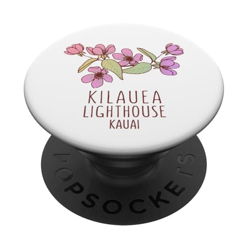 Kilauea Leuchtturm Hawaii Wildblumen | Kilauea Kauai HI PopSockets mit austauschbarem PopGrip von Scenic Hawaii Designs