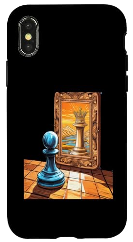 Hülle für iPhone X/XS Bauer Spiegel Königin Reflexion von Schach Spielen Schachmatt