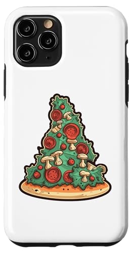 Hülle für iPhone 11 Pro Lustiger Pizza Weihnachtsbaum - Fun von Scharfelanke Berlin