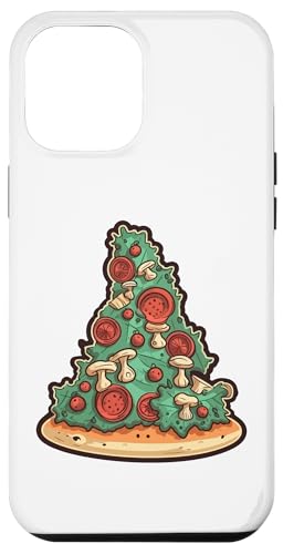 Hülle für iPhone 12 Pro Max Lustiger Pizza Weihnachtsbaum - Fun von Scharfelanke Berlin