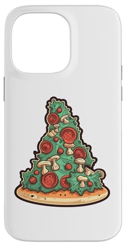 Hülle für iPhone 14 Pro Max Lustiger Pizza Weihnachtsbaum - Fun von Scharfelanke Berlin