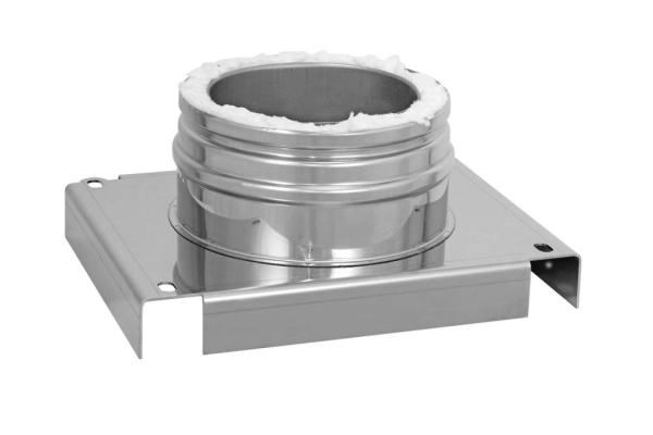 Schornstein Grundplatte für Wandmontage Ablauf unten Edelstahl DW D... von Schiedel