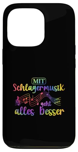 Hülle für iPhone 13 Pro Mit Schlagermusik Geht Alles Besser Volksmusik Schlager von Schlager Liebhaber Volksfest Schlagerparty Design