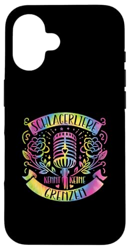 Hülle für iPhone 16 Schlagerliebe Kennt Keine Grenzen Volksmusik Schlager von Schlager Liebhaber Volksfest Schlagerparty Design