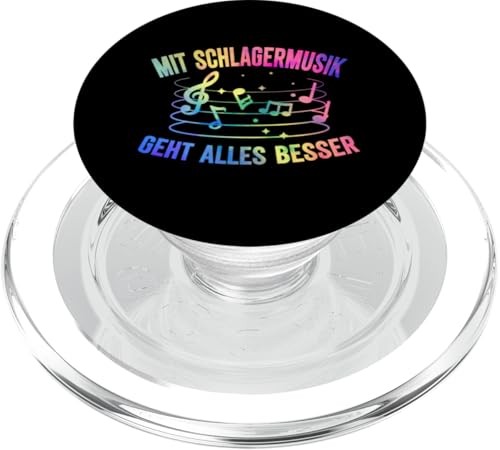 Mit Schlagermusik Geht Alles Besser Volksmusik Schlager PopSockets PopGrip für MagSafe von Schlager Liebhaber Volksfest Schlagerparty Design