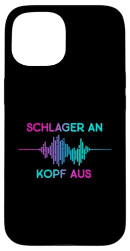 Schlager An Kopf Aus Schlageroutfit Schlagerparty Hülle für iPhone 15 von Schlager Musik Volksfest Schlagerfestival Design