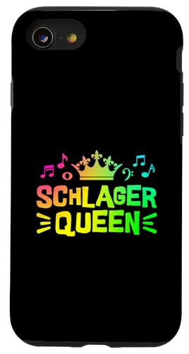 Hülle für iPhone SE (2020) / 7 / 8 Schlager Queen Schlageroutfit Partnerlook Schlagerparty von Schlagerparty Schlager Mottoparty Geschenkidee